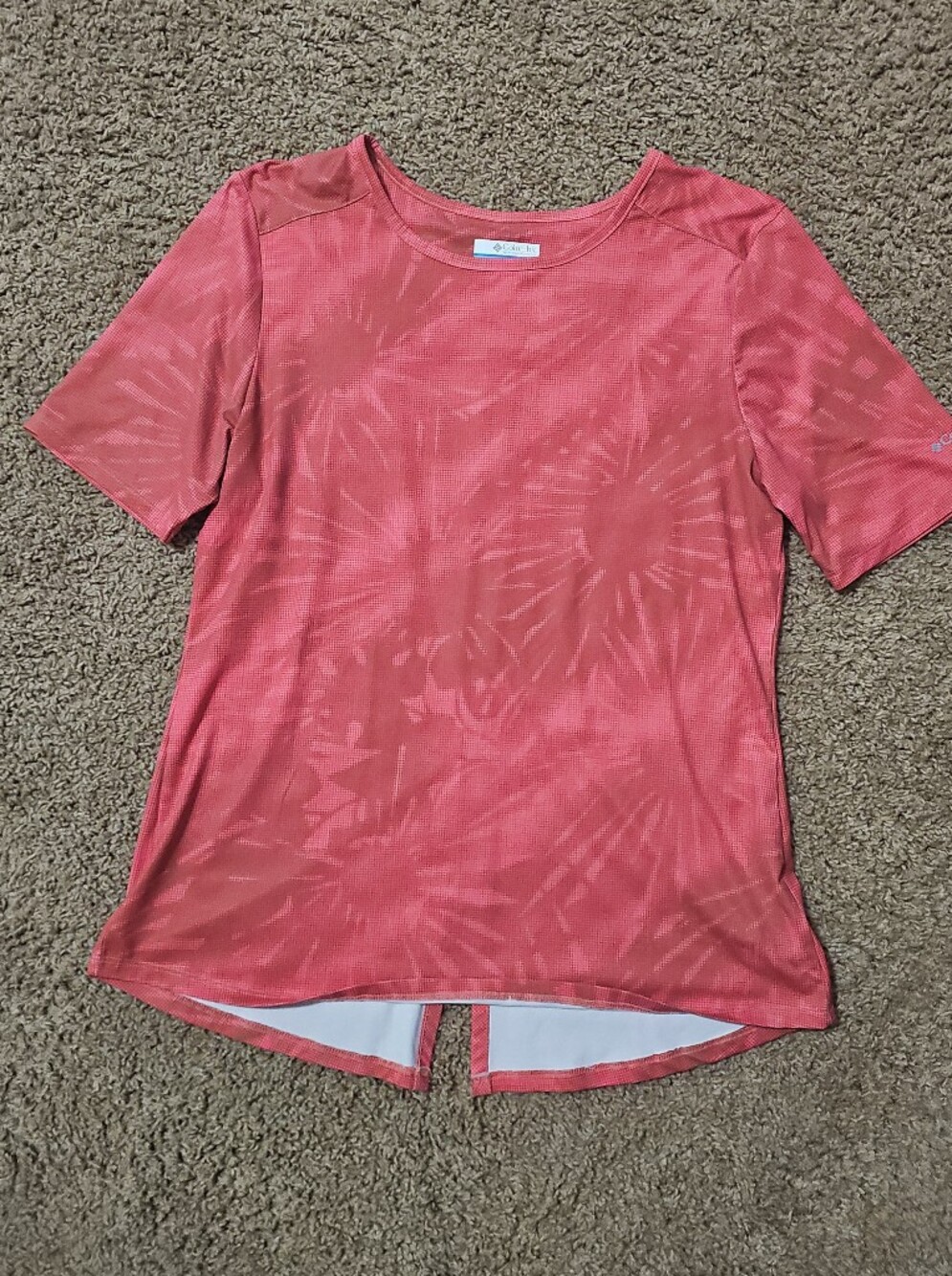 Columbia Coral-Red Short Sleeve Performance Tee
